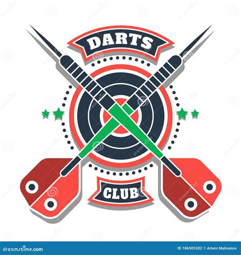 Darts Tournament or Club Logo Stock Vector - Illustration of collection ...