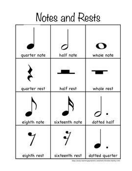 A free printable handout for general music, chorus, band or orchestra ...