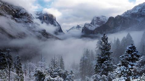 Yosemite National Park Winter Scenery Wallpapers - Wallpaper Cave