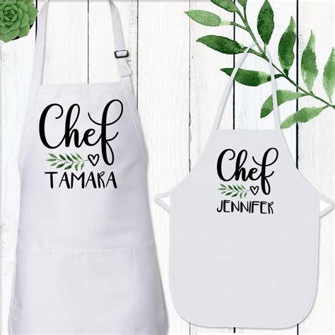 Personalized Chef Aprons for Girls and Women Christmas | Etsy