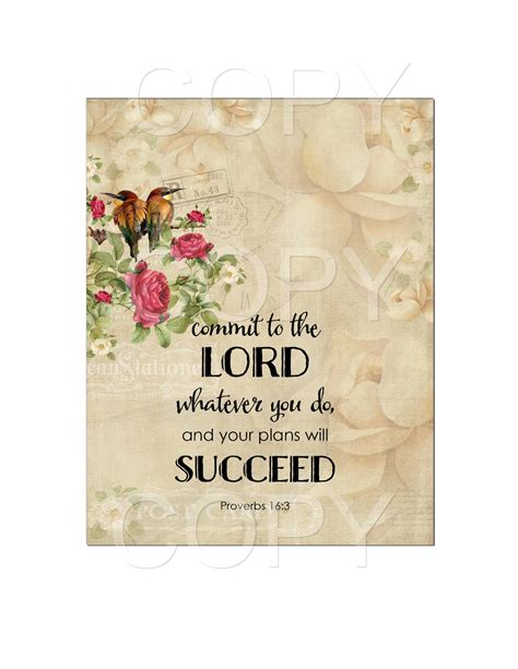 Instant Download Commit to the Lord...bible Verse Digital | Etsy