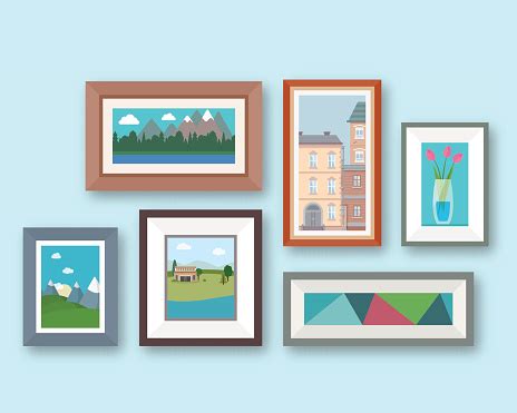 Pictures Gallery Stock Illustration - Download Image Now - iStock