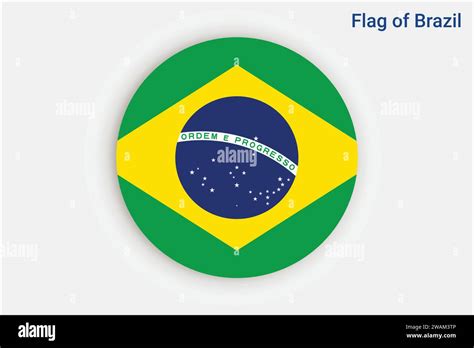 High detailed flag of Brazil. National Brazil flag. South America. 3D ...