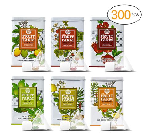 The Fruit Farm Bulk Tea Assortment Variety Pack 300 Flavored Green Tea ...