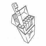 Premium Vector  Coloring Illustration Of Fierce Faced Cartoon cigarette sketch template