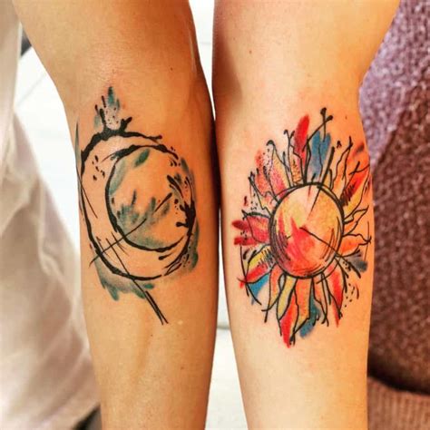 Top 35 Best Sun and Moon Tattoos - [2020 Inspiration Guide]