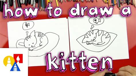 How To Draw A Kitten (For Young Artists) - YouTube