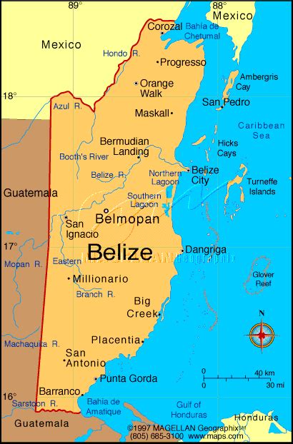 All information about world: Belize Map, Population, Geography and ...