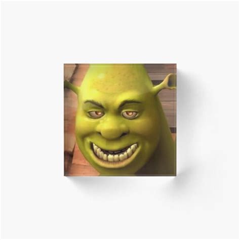 "creepy shrek" Acrylic Block for Sale by Alexis6214 | Redbubble