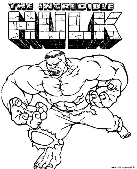 Hulk Printable Coloring Pages