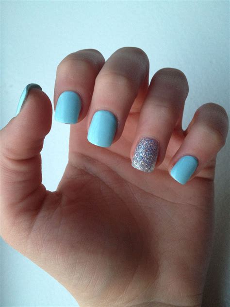 Tiffany blue nails | Tiffany blue nails, Hair and nails, Blue nails