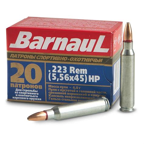 500 rds. 62 - gr. .223 Barnaul HP Ammo - 141855, .223 Remington Ammo at Sportsman's Guide