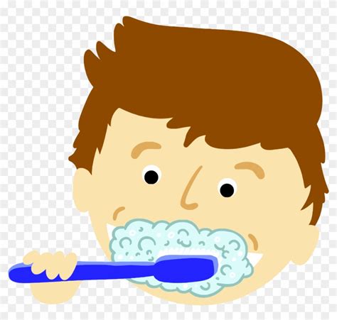 Medium Image - Brushing Teeth Clip Art - Free Transparent PNG Clipart ...