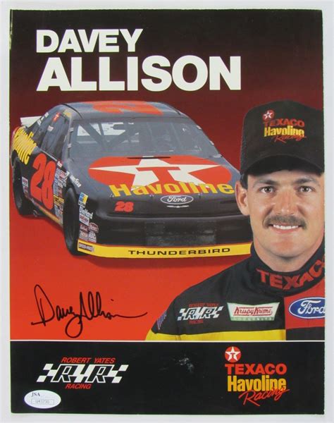 Davey Allison Signed NASCAR 8.5x11 Photo (JSA COA) | Pristine Auction