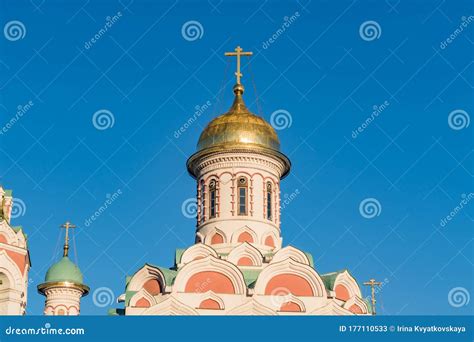 Kazan Cathedral at Red Square in Moscow, Closeup Stock Image - Image of orthodoxy, golden: 177110533