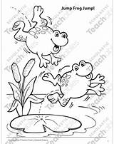 Jumping Frog Coloring Page sketch template