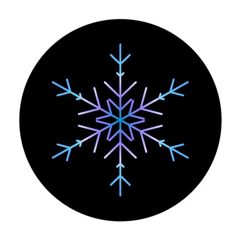 Vector blue snowflake at round background icon. illustration for web ...