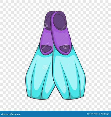 Flippers Icon, Cartoon Style Stock Vector - Illustration of dive, icon ...