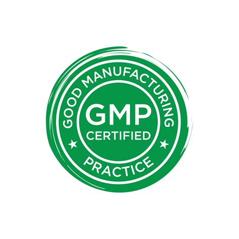 GMP Good Manufacturing Practice certified logo vector 30714908 Vector Art at Vecteezy