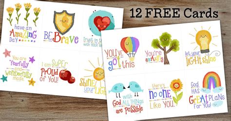 Free Encouragement Cards for Kids | Children's Worship Bulletins Blog