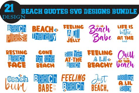 Beach Quotes T-shirt Bundle, Graphic by MIKU Design Store · Creative ...