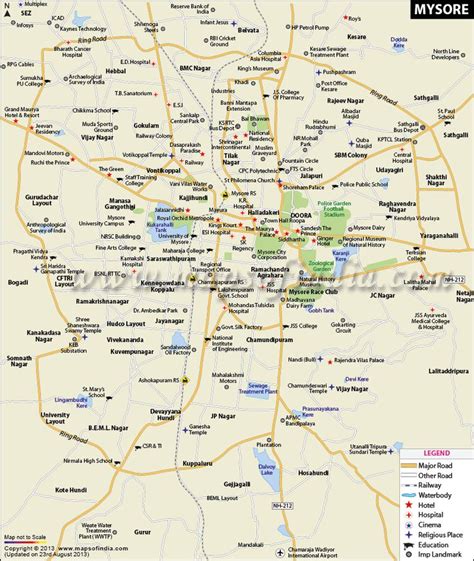 City Map of #Mysore | Tourist map, Mysore, Map