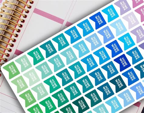 Academic Planner Stickers HOMEWORK Stickers Erin Condren | Etsy