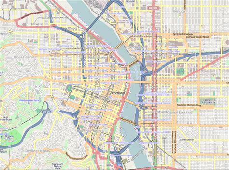 Portland, Oregon Map