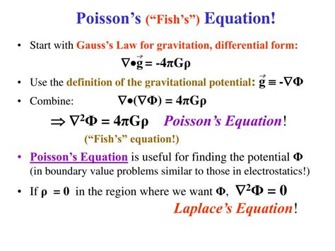 PPT - Poisson’s Equation Section 5.2 (“Fish’s” Equation!) PowerPoint Presentation - ID:1049526