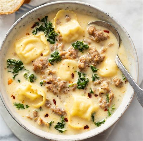 Sausage Tortellini Soup - The Cozy Cook