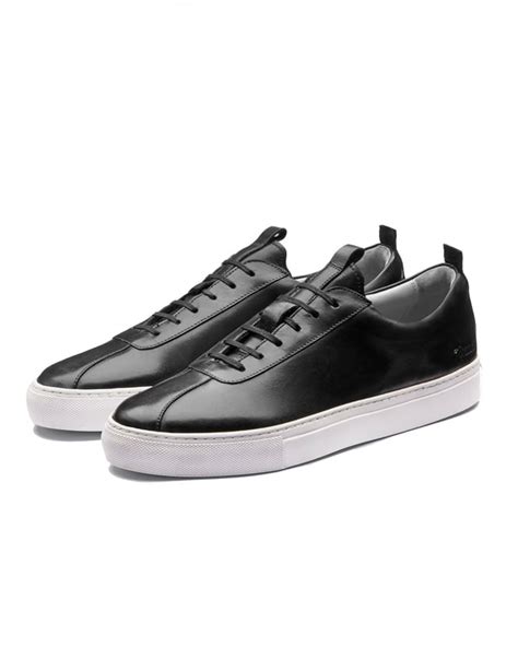 Grenson Shoes Mens Sneaker 1 Black Trainers, Calf Leather Sneakers