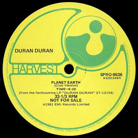 Duran Duran ‎– Planet Earth – Miyagi Records