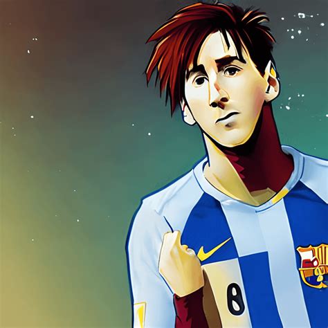 Messi Anime Style Graphic · Creative Fabrica