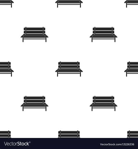 Bench icon in black style isolated on white Vector Image