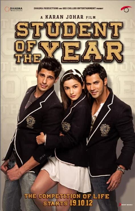 Student of the Year 2012 Alia Bhatt Varun Dhawan Sidharth Malhotra ...