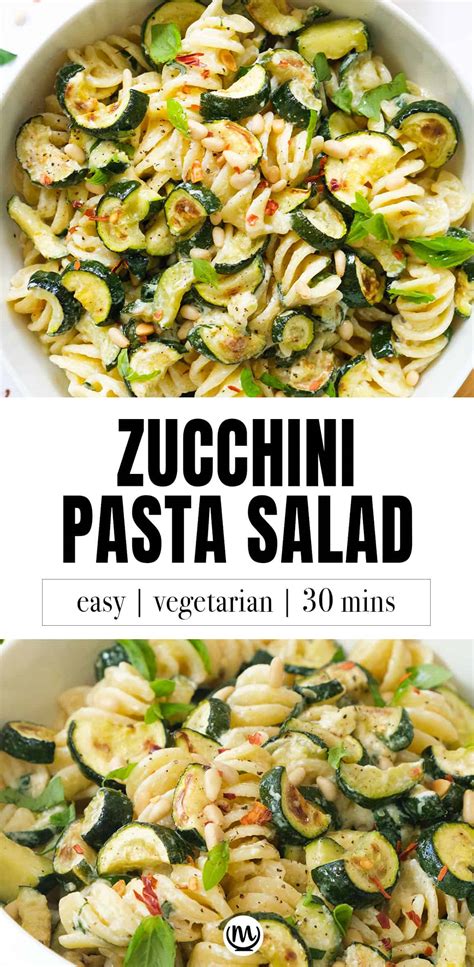 Zucchini Pasta Salad - The clever meal