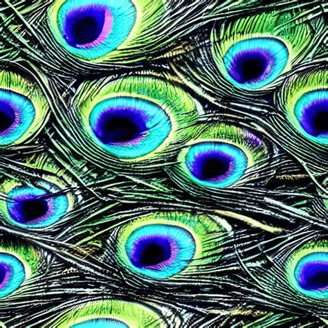 Peacock Feathers Pattern Graphic · Creative Fabrica