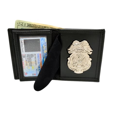 Army Military Police MP Badge and Credential Case | MP Leather Badge Holder