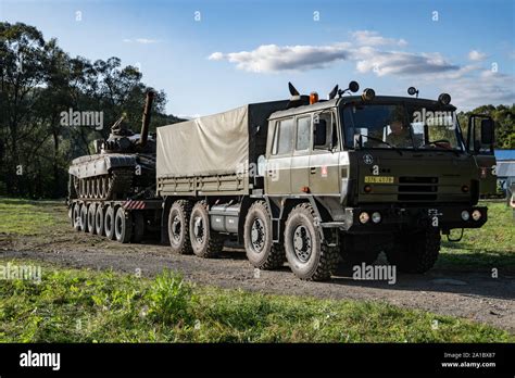 Tatra 815 heavy utility 8x8 truck and Slovak T-72 tank prepared for ...