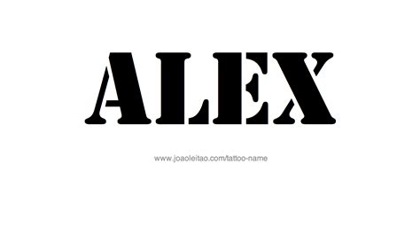 Alex Name Tattoo Designs