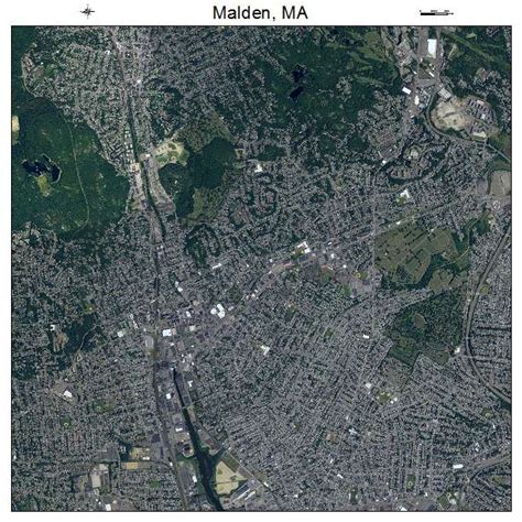 Aerial Photography Map of Malden, MA Massachusetts