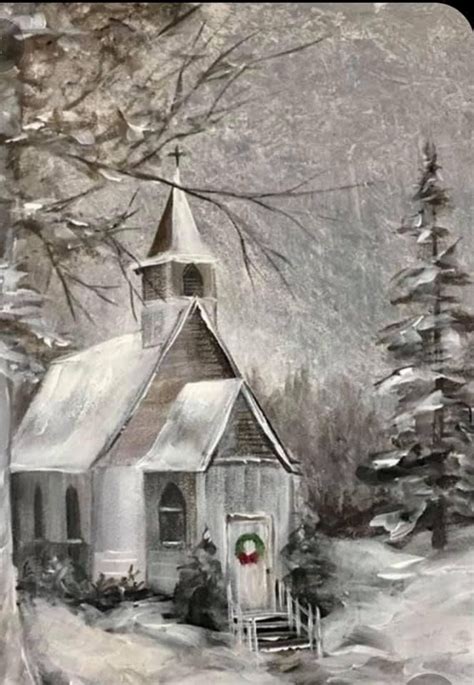 Pin by Debbi Hurst on Country church | Barn painting, Church art ...