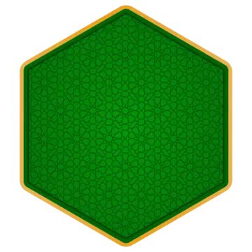 Islamic Arabic Mandala Hexagonal Green And Gold Outline Design Header ...