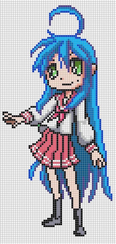 Pixel Art Minecraft Anime Grid