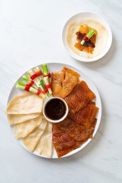 Premium Photo | Peking duck with ingredients