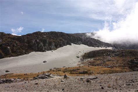 Glacier Volcano Nevado Del Ruiz Stock Image - Image of climate ...