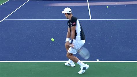 Novak Djokovic Forehand and Backhand Back Perspective