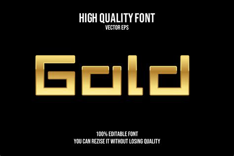 Gold Vector Text Effect Fully Editable Graphic by kazim.abbas1996 ...