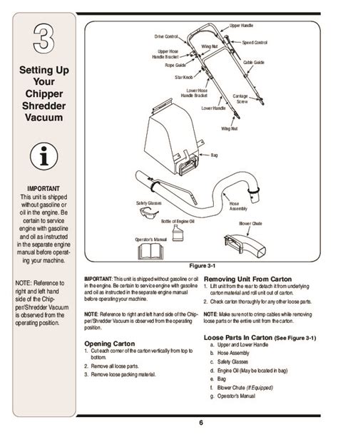 MTD Troy-Bilt 070 Series Vacuum Chipper Shredder Hose Lawn Mower Owners Manual