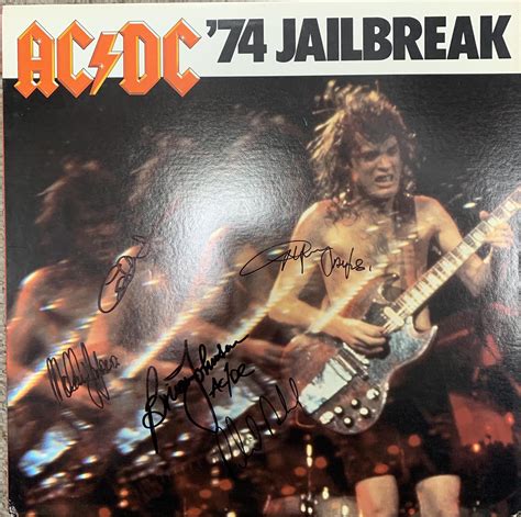 Sold Price: AC/DC '74 Jailbreak signed album - January 6, 0121 9:00 AM PST